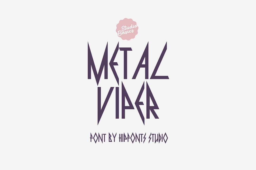 Metal Viper Font – Heavy Metal Angular Display | Sharp Aggressive ...