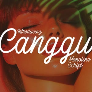 Canggu - Monoline Script Font | Handwritten Font, Cricut Font, Logo Font, Gift Font, Branding Font, Invitation Font, Fashion Font