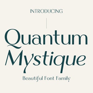 Quantum Mystique: elegante carattere sans-serif per branding di fascia alta, design editoriale, progetti digitali, moderno e senza tempo