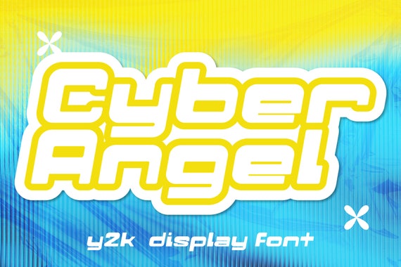 Cyber Angel Y2K Font Retro Font Technology Font (Download Now) 