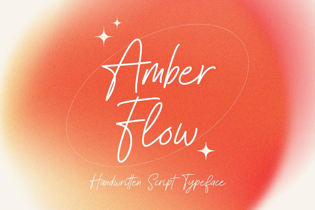 Amber Flow - Handwritten Script Font | Luxury Signature Typeface for ...
