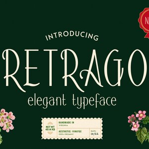 Retrago - Elegant Display Font | Wedding Font, Feminine Font, Chic Font, Elegant Font, Unique Font, Branding Font, Canva, Procreate, Cricut