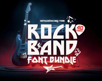 Rock Font Bundle – Punk, Metal & Alternative Band Fonts for Bands, Posters, Branding, Promos and Album Art (Instant Download)
