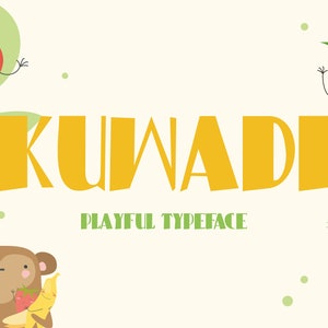 Kuwadi Schrift: Skurrile und verspielte Schrift für Kinderbücher, Party-Einladungen & kreative Designs - Freude und Fantasie einfangen!