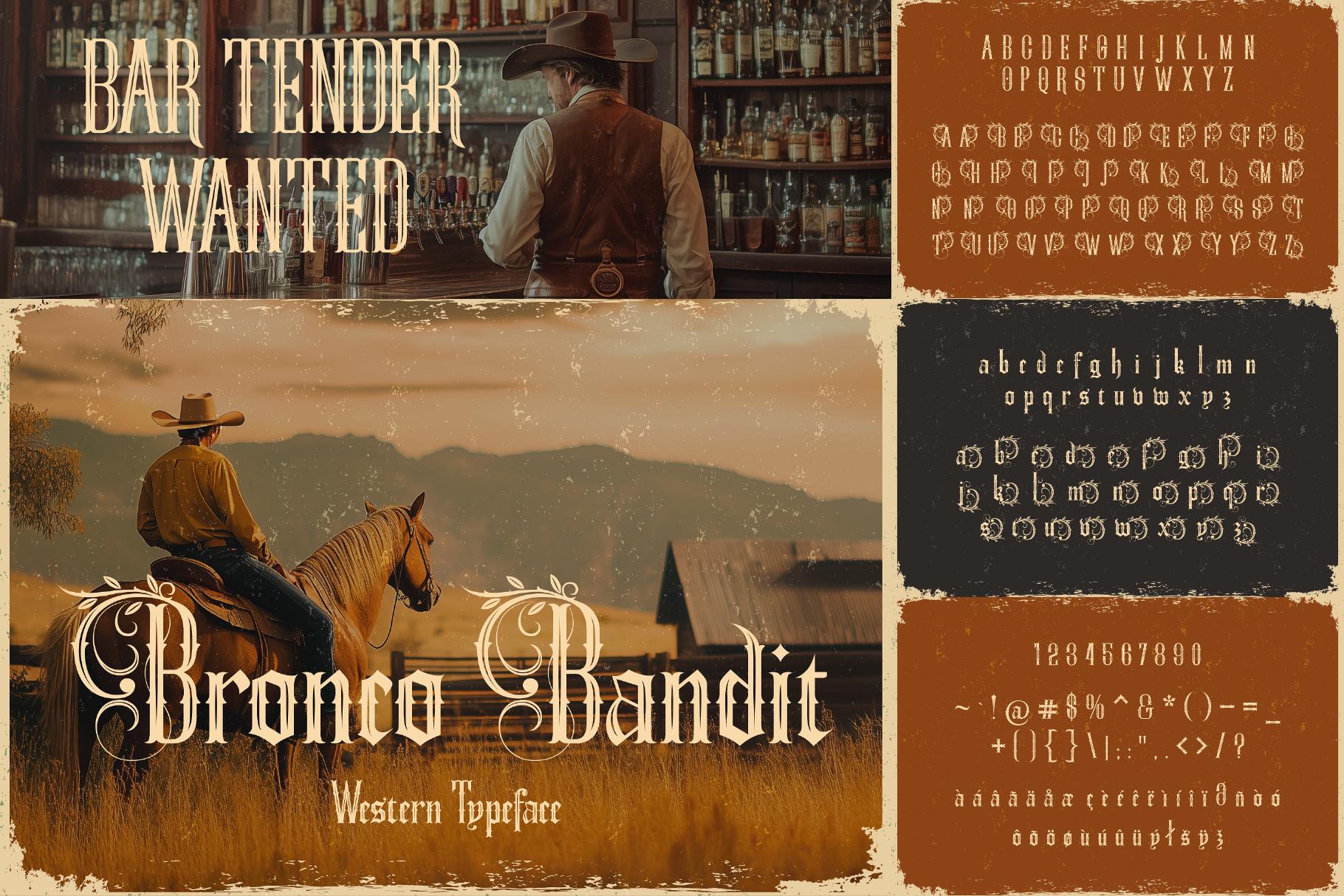 Western Font Bundle | 130 Wild West-inspired Fonts | Cowboy, Rustic ...