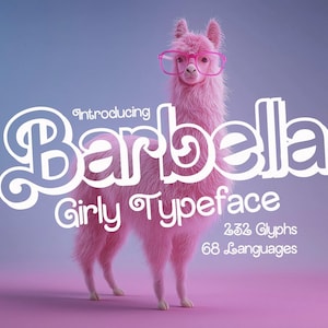 Barbella Font Glamorous Chic Playful Bold Girly Typeface For Logos Branding Posters Invitations Social Media Graphics And More.