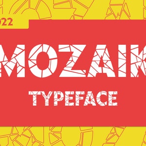 Mozaik - Dekorative Schrift | Mosaik-Schrift, Dekorative Schrift, Einzigartige Schrift, Kreative Schrift, Abstrakte Schrift, Labyrinth-Schrift, Fettschrift Schrift, Glasschrift, Risse