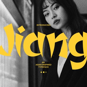 Jiang - Asian Inspired Font | Oriental Font, Asian Font, Procreate Font, Cricut Font, Ninja Font, Ethnic Font - Instant Download!