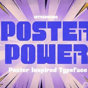Poster Power – plakative Ereignis-Plakatschrift | Ins Auge fallende Sans Serif für Schlagzeilen, Anzeigen und Promotionen. (Canva, Cricut und Procreate werden unterstützt)