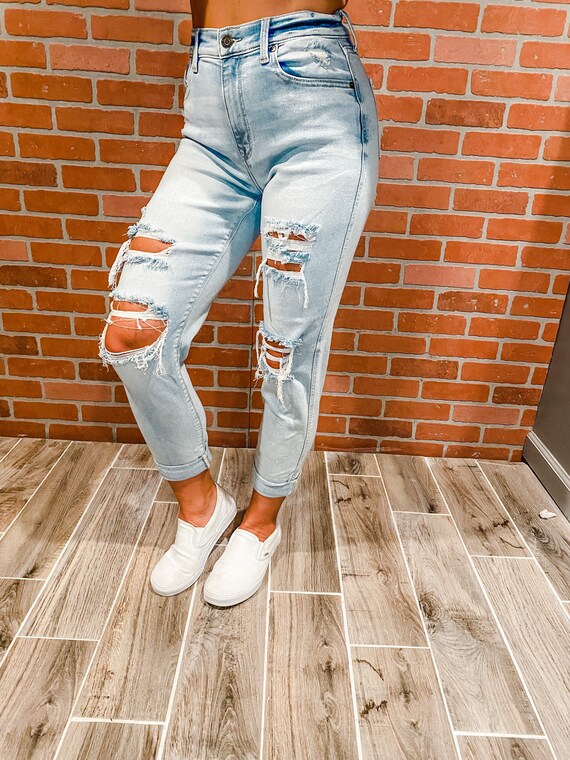 Rocky Boyfriend Distressed Jeans Mid 
