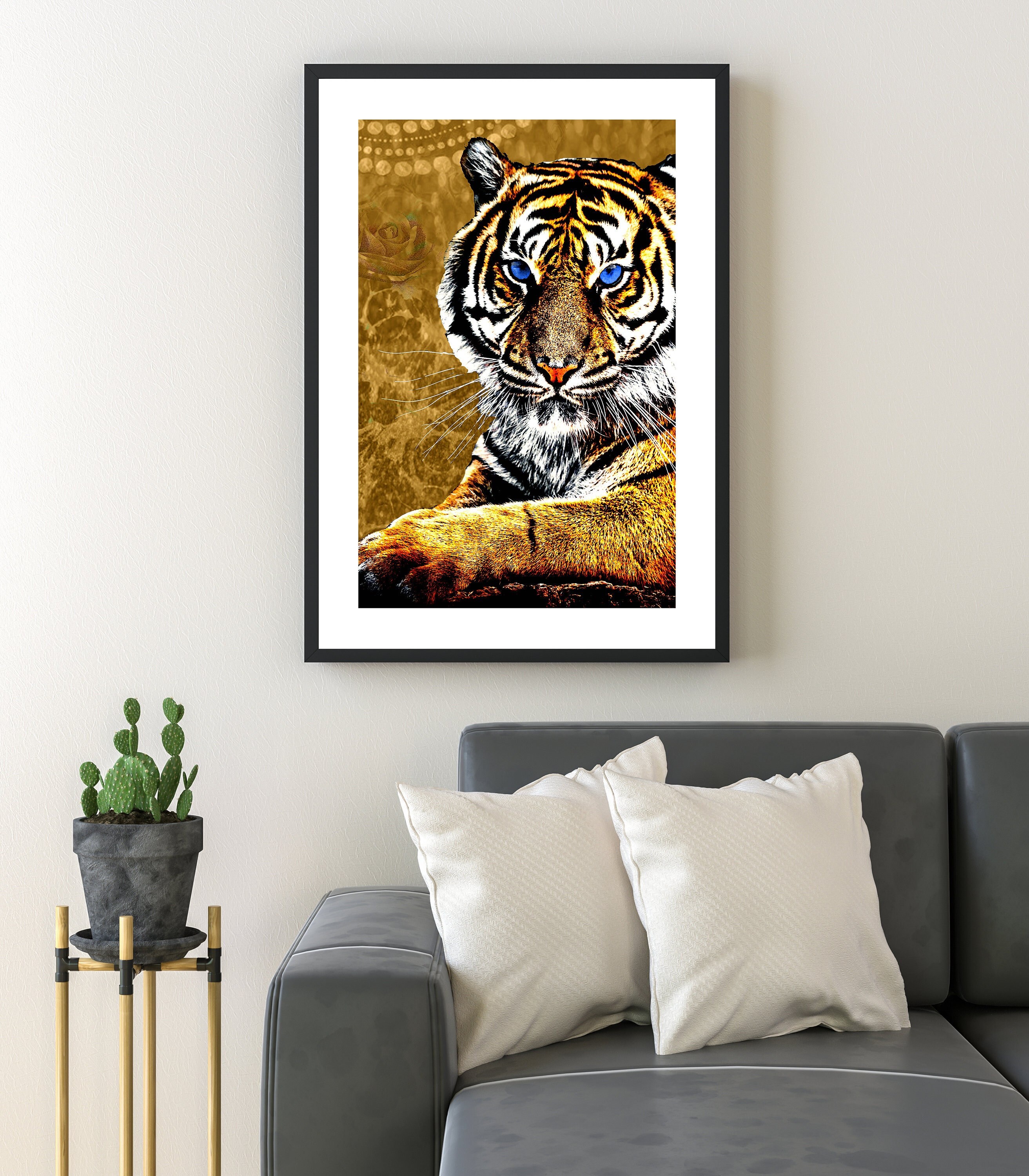 Gold Tiger Affiche 40x50 cm - Made in Corsica