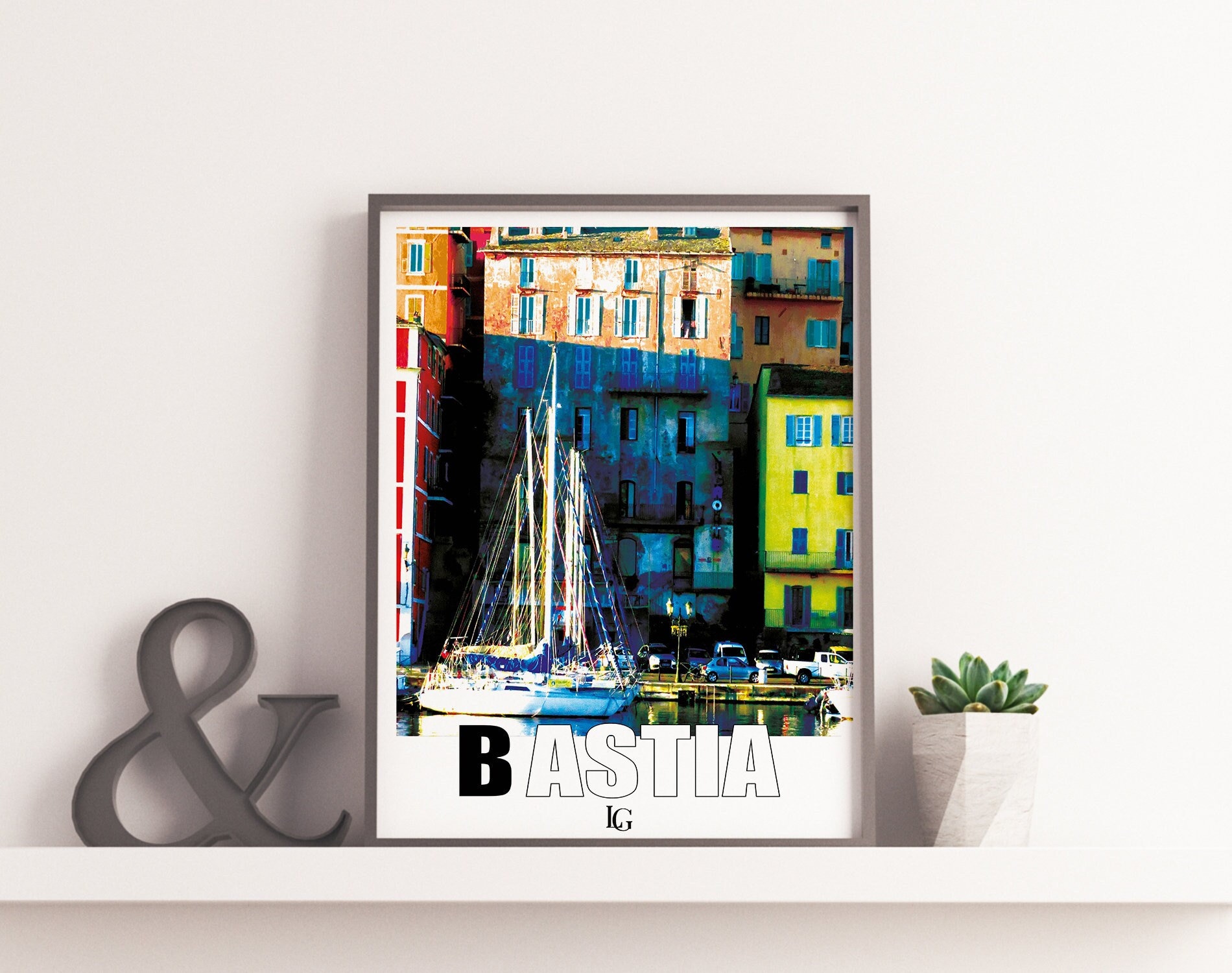 Bastia Vieux-Port Affiche 30x40 cm - Made in Corsica