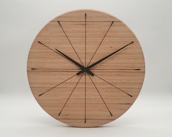 Wanduhr Holz Minimalistisch Buchenholz