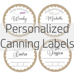 Personalized Canning Mason Jar Labels (12 labels per order) | Mason Jar Stickers | Food & Preserves Labels | Made to Order Canning Labels