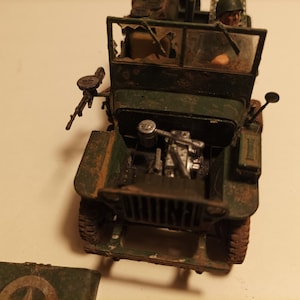 1:48 WWII Willy's Jeep Model Kit with top. Made In Usa By A Veteran