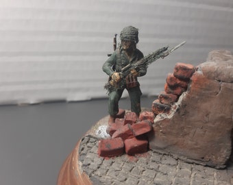 1/35 Scale American Soldier Painted Miniature Autumn 1944, France, World War II diorama