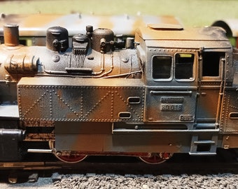 Custom H0 PIKO modeltrain, "German WarTrain WW II" Ready to play