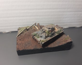 1/72 Pz.Kpfw.38(t) Ausf. E/F Custom painted and built die cast model on diorama base.