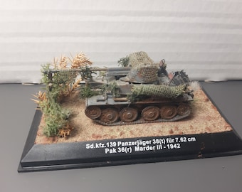 1/72 Sd.Kfz.139. Marder III german anti tank 1942 diorama die-cast