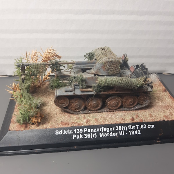 1/72 Sd.Kfz.139. Marder III german anti tank 1942 diorama die-cast