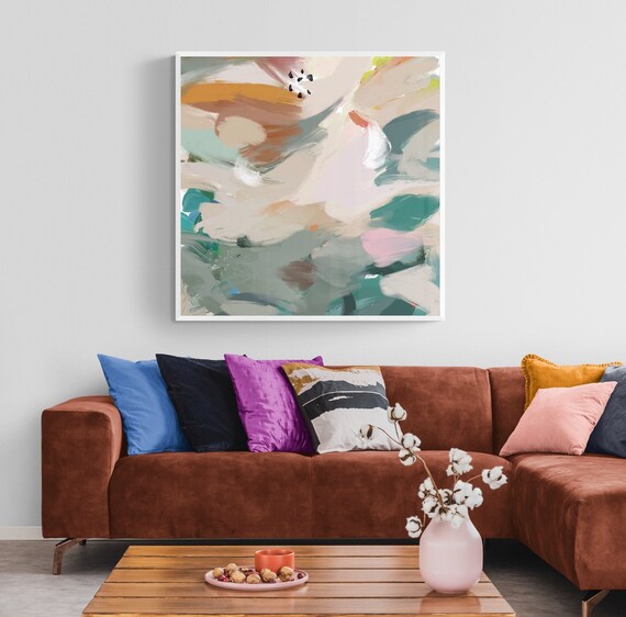 Abstract Painting Large Wall Art Multicolor Art Prints Etsy