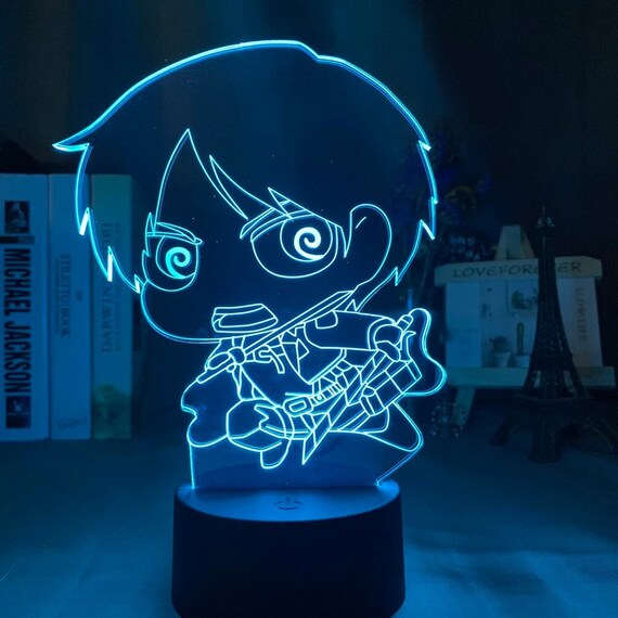 Attack on Titan 22cm Lampe Led En 3D De Collection - Etsy