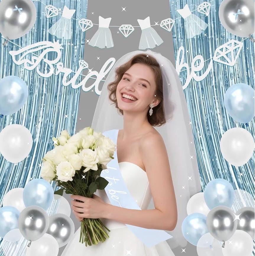 Blue Bachelorette Party Decorations,bride to Be Bridal  display picture 3
