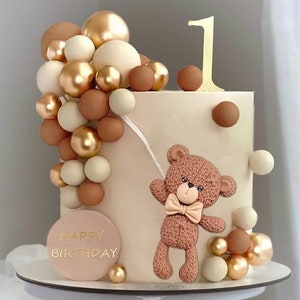 31 piezas de decoración para tartas con globos coloridos de oso para cumpleaños, baby shower, suministros de decoración para fiestas