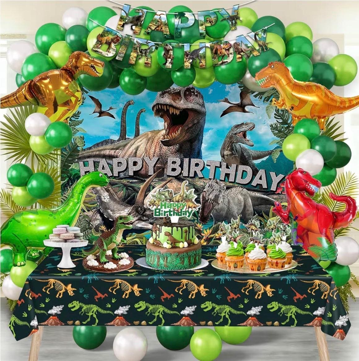 Toyvian Striscioni Per Feste Di Compleanno A Tema Dinosauri - Bandierine Decorazioni Per Feste Decorazioni A Tema Dinosauri Per Una Festa