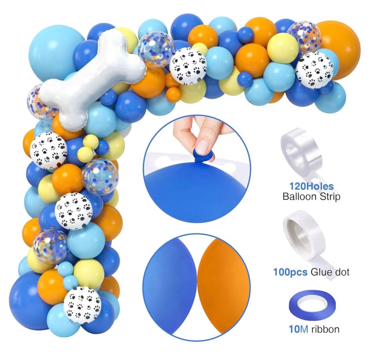 118 Dog Blue Party Decorations