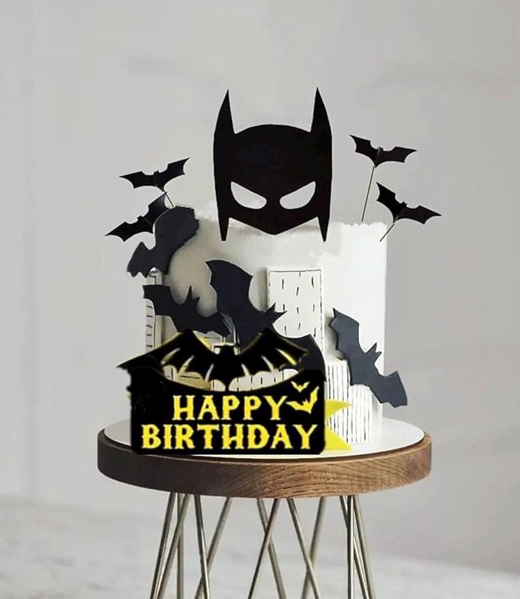 thumbnail image 2 of Batman Superhero Wedding Cake Topper – Mr & Mrs – Acrylic – Bakell 2 of 4