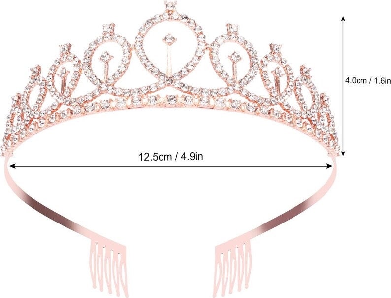 Set De Cumpleaños 29 Años Para Mujer – Corona De Reina Con Diamantes De Imitación + Banda 'It's My 29th Birthday' + Pin – Oro Rosa