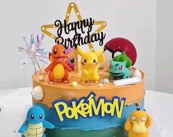 Set de 13 adornos para tartas de anime, para niños y niñas, para cumpleaños y celebraciones.