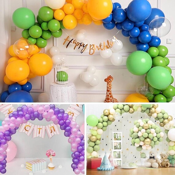 Kit Arco Palloncino Rosa Viola, 132 Pezzi Palloncino Rosa Viola Bianco Verde Acqua Blu con Palloncino Stella, Kit Ghirlanda Palloncino Coriandoli per Festa Compleanno Unicorno Baby Shower Decorazioni