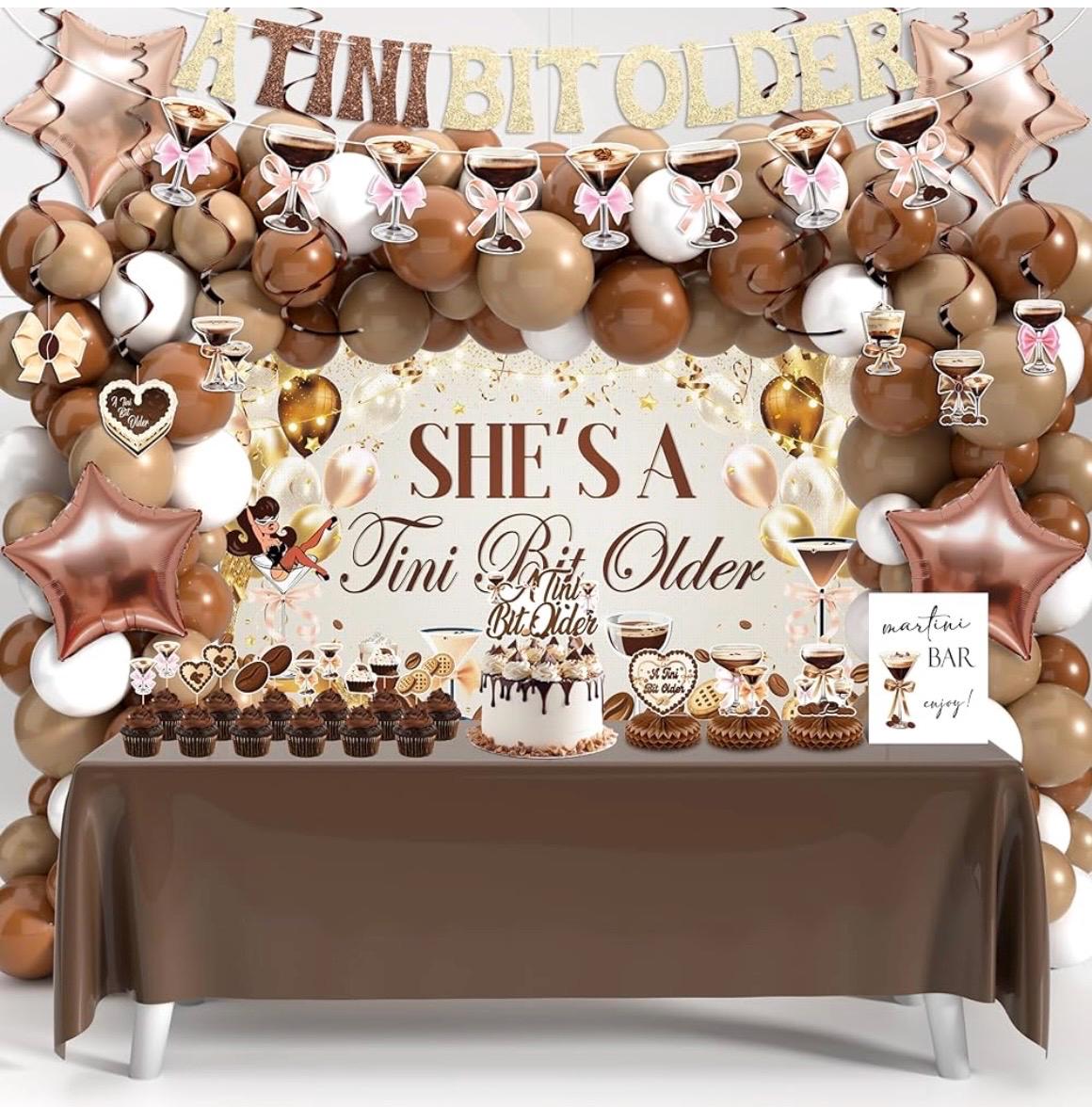 Espresso Martini Bachelorette Party Banner - 'A Bride In A Tini Bit' Black Glitter Garland - View #8