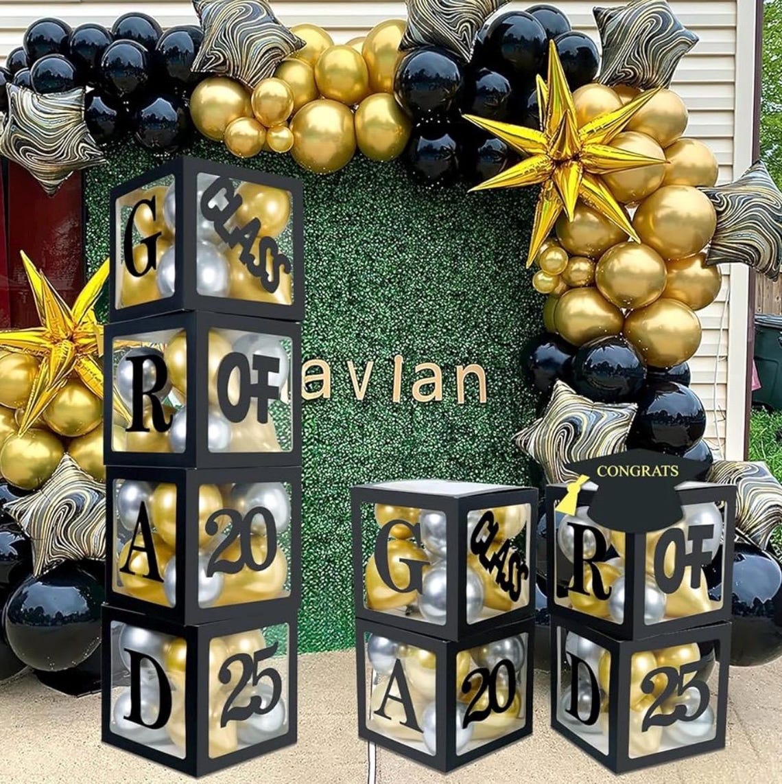 2025 Graduation Balloon Boxes Decorations, 4 Pieces Graduation Party ...