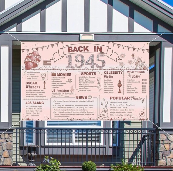 Striscione Compleanno Rosa E Oro - Decorazione Per Feste 180x110 Cm In Tessuto Poliestere | Adatto Per Interni Ed Esterni - Foto 4