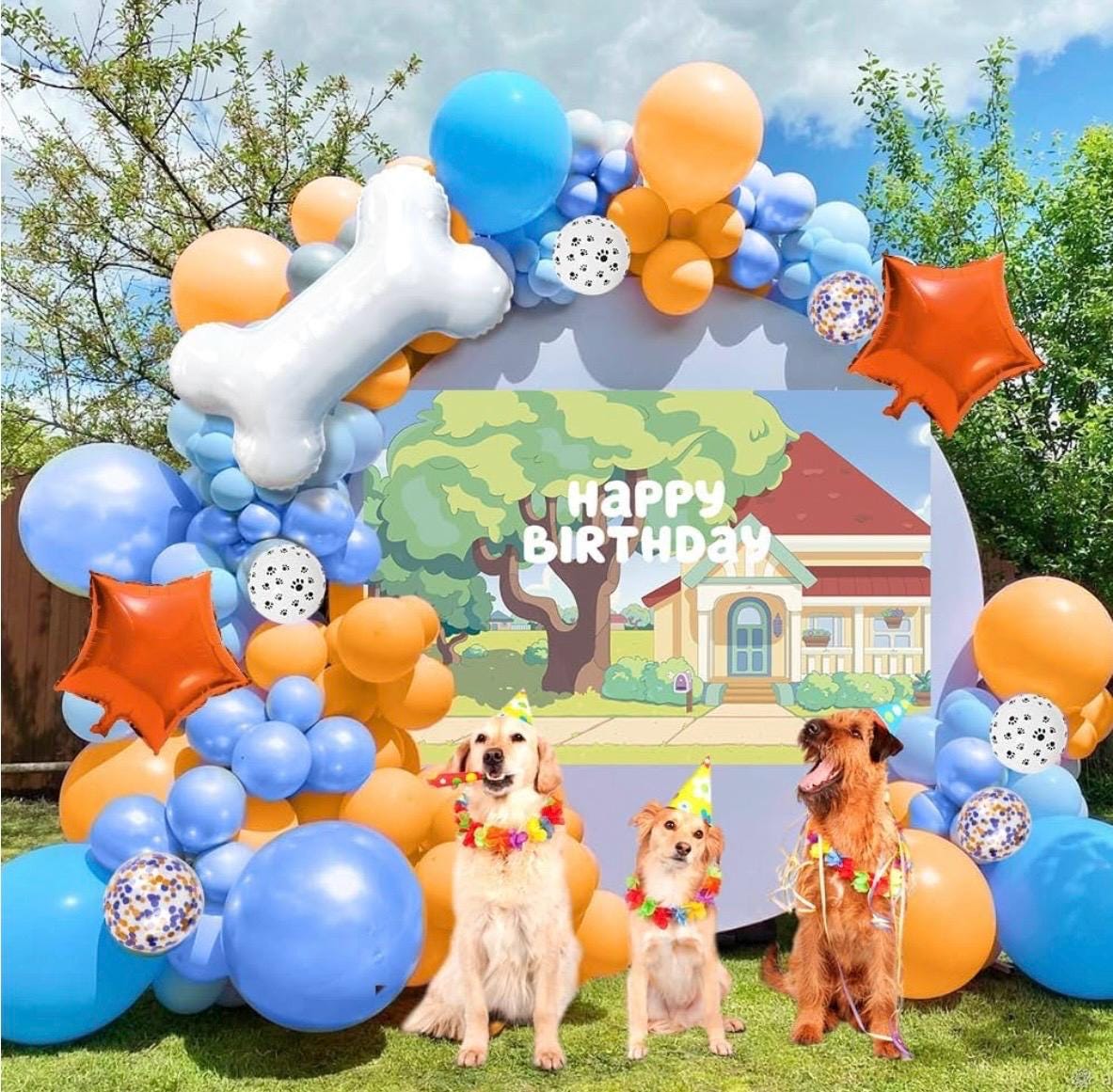 118 Dog Blue Party Decorations