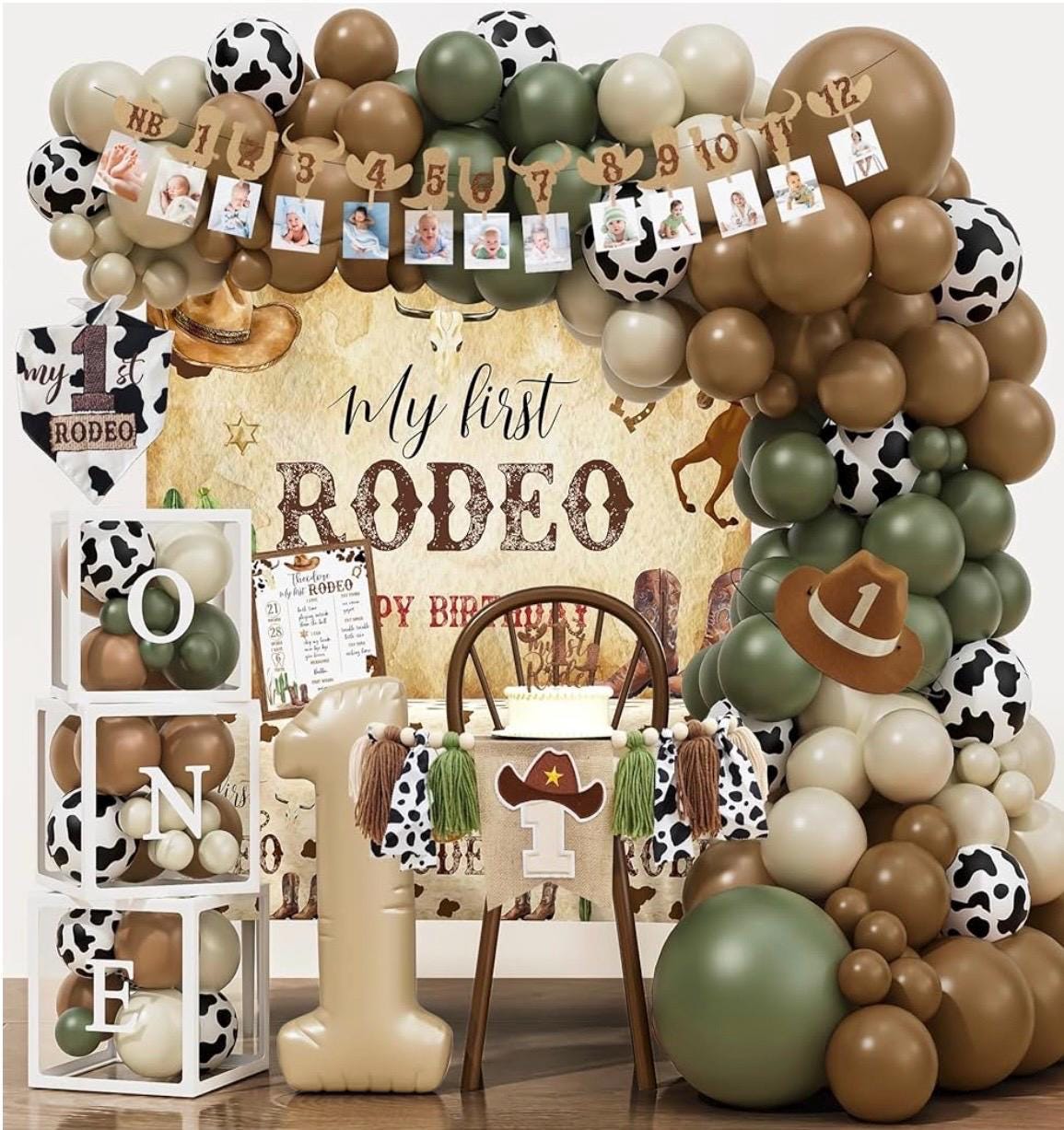 My First Rodeo Theme Western Cowboy 1st Birthday Decorations, My First Rodeo Birthday Party ...