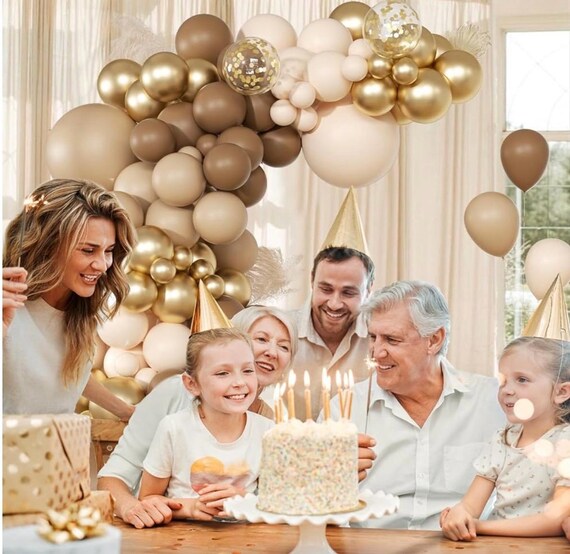 Palloncini marrone scuro, 114 pezzi marrone caffè in lattice