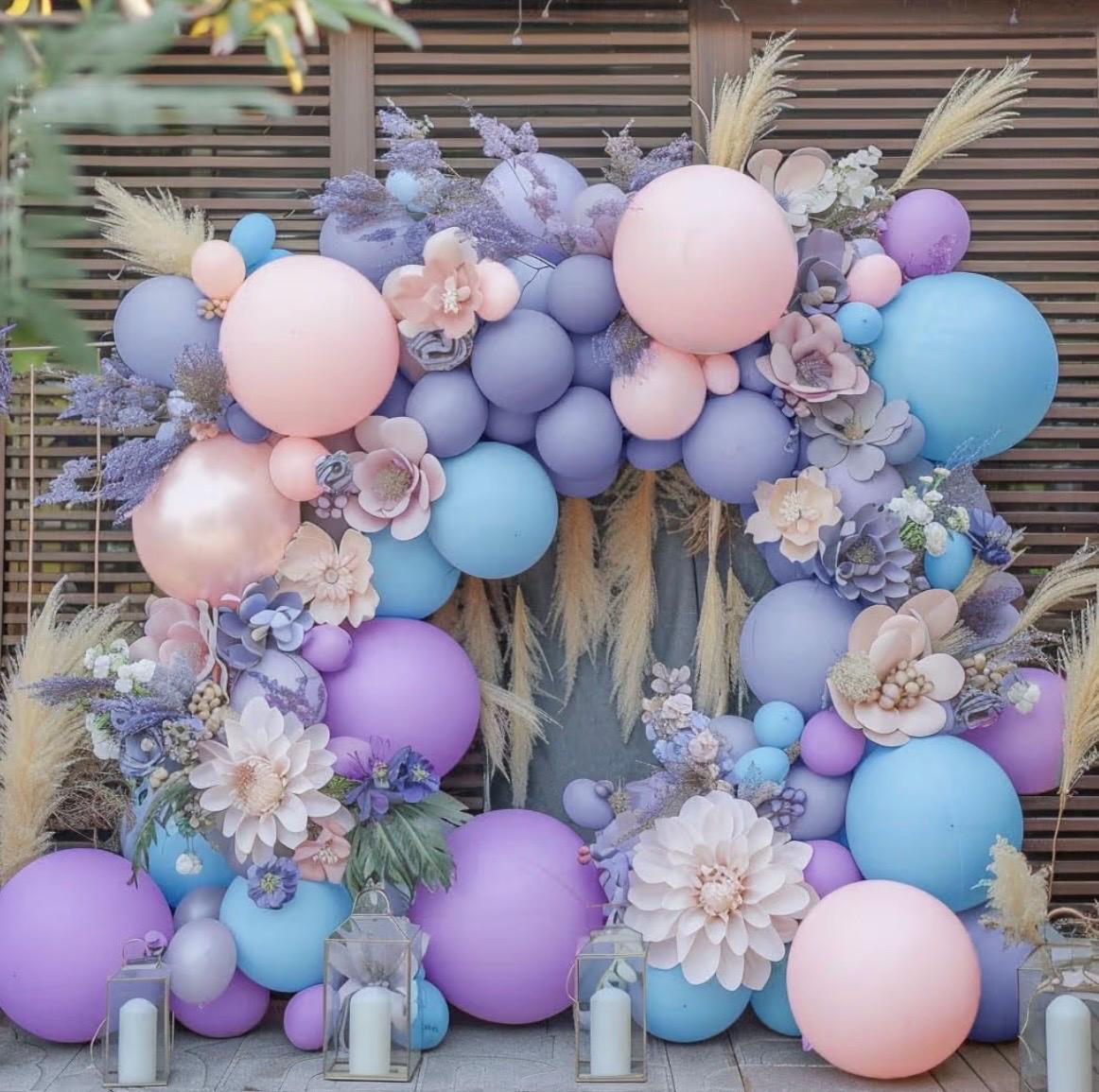 Metallic lila 100 stuks - Party Balloon