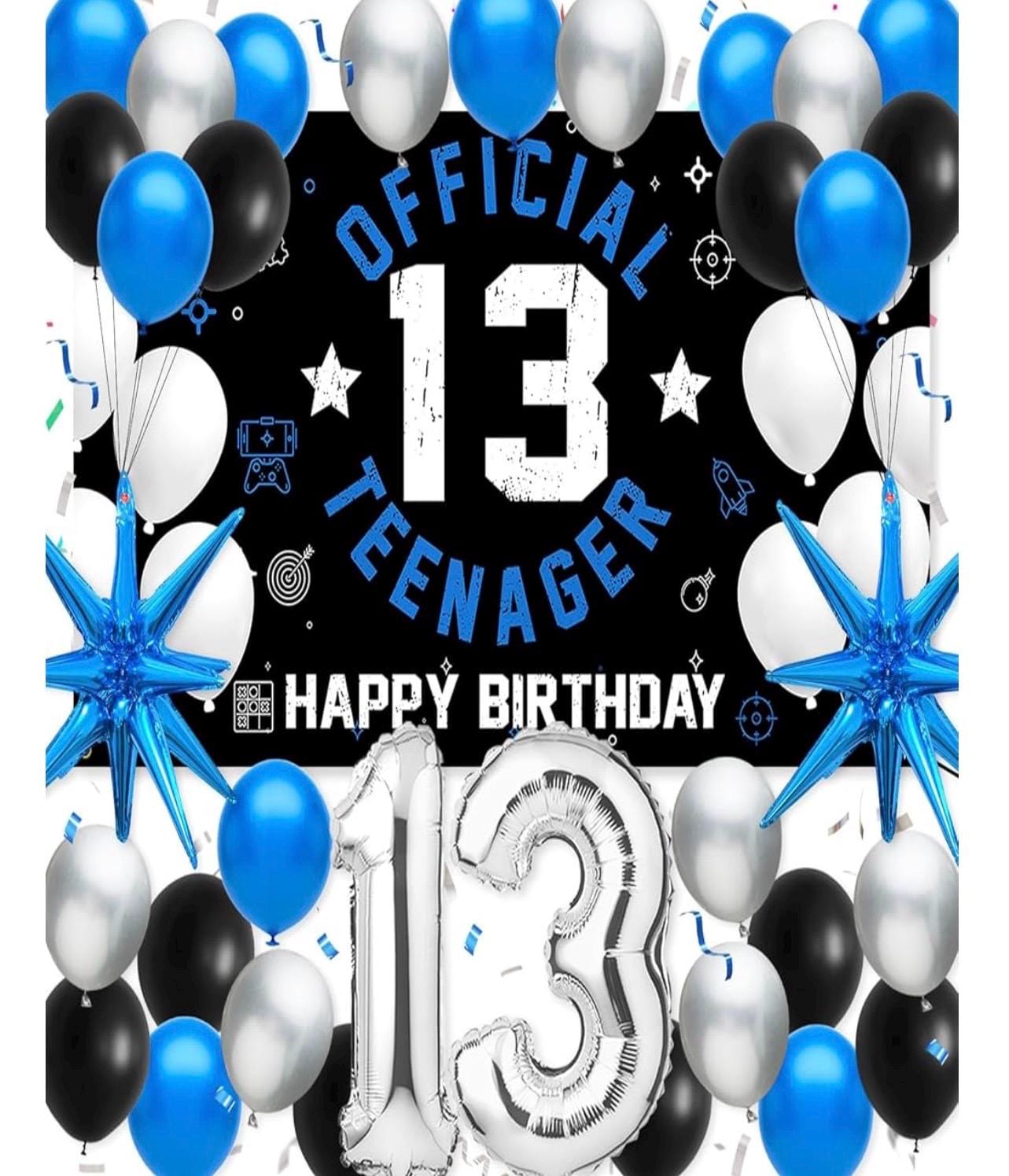 13th Birthday Decoration Set for Boys Girls, Official Teenager 13 