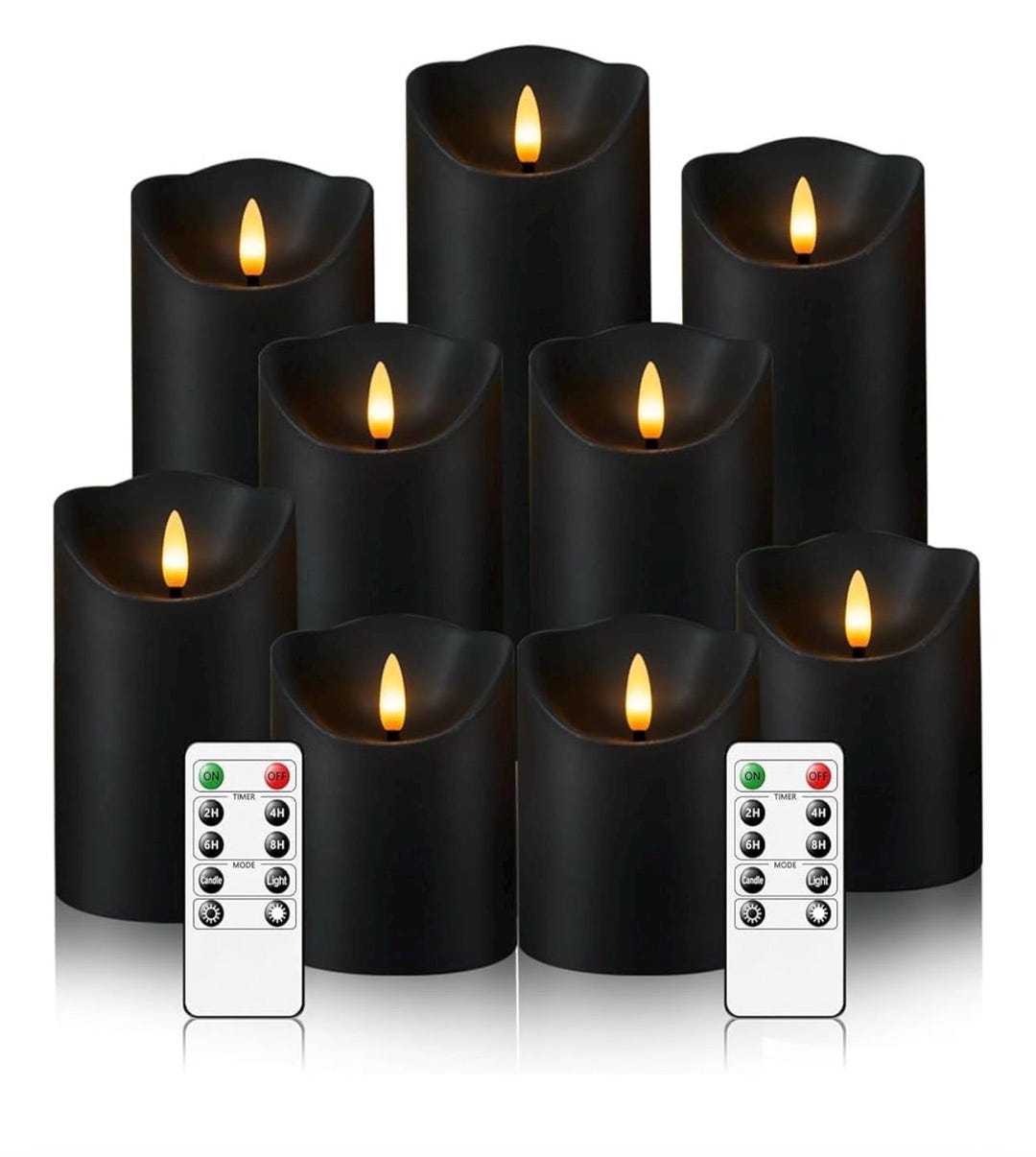Bougies LED Sans Flamme – Lot De 3 Bougies Étanches Avec Télécommande – Minuterie & Réglage Luminosité – Décoration Intérieur/Extérieur