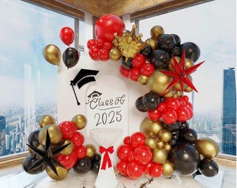 Kit Arco Palloncini Neri e Oro, Arco Ghirlanda Palloncini Oro e Nero con Palloncini Coriandoli, Arco Palloncino Oro e Nero per Uomini Compleanno, Matrimonio, Capodanno, Laurea