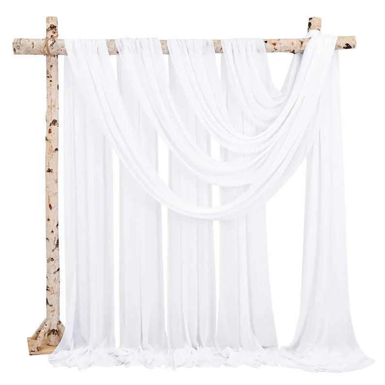 Hochzeits bogen drapieren weißen Stoff Chiffon Hintergrund Vorhänge Vorhänge für