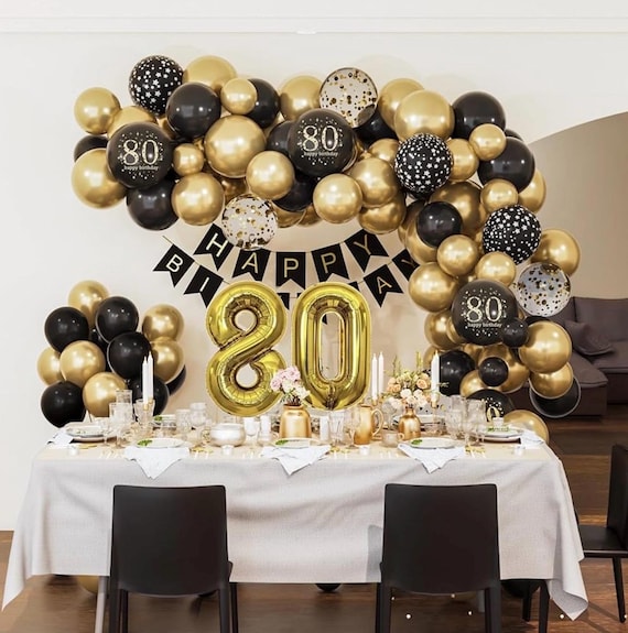 Decorazione 80°compleanno donna Rosegold Set decorazione festa 80°compleanno ,decorazione compleanno donna 80 anni, decorazione donna 80°compleanno 80° compleanno ragazza donna Numero 80 Palloncini