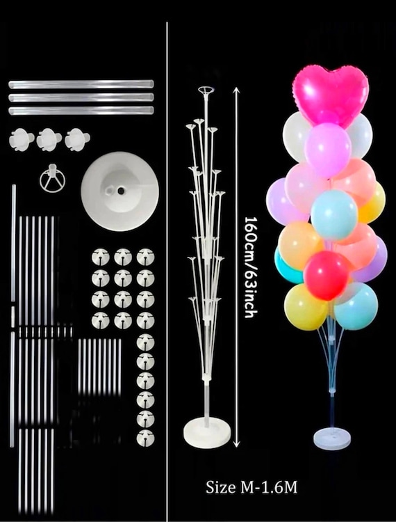 4 PZ SUPPORTO Per Palloncino Con 28 Palloncini - Porta Palloncini, Aste Per Pall EUR 17,99 - IT - 2