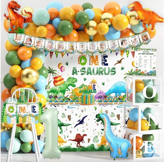 Dinosaur Birthday Backdrop 4x6FT - Large Party Decor For Indoor & Outdoor Dino Themes