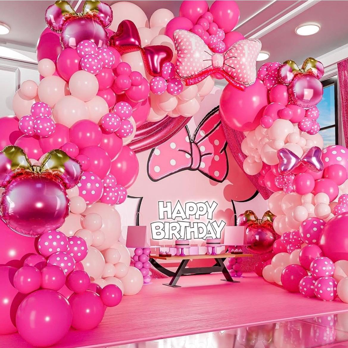Minnie Mouse Geburtstagsdeko Set - Luftballons, Banner, Cupcake-Deko & Mehr Für Die Perfekte Minnie Party