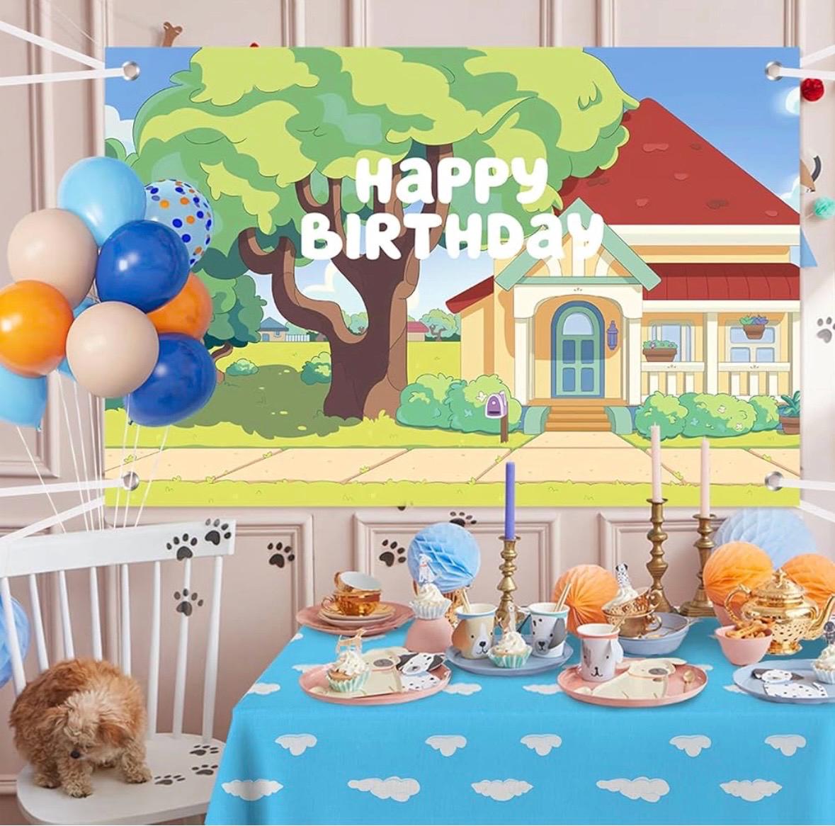 118 Dog Blue Party Decorations